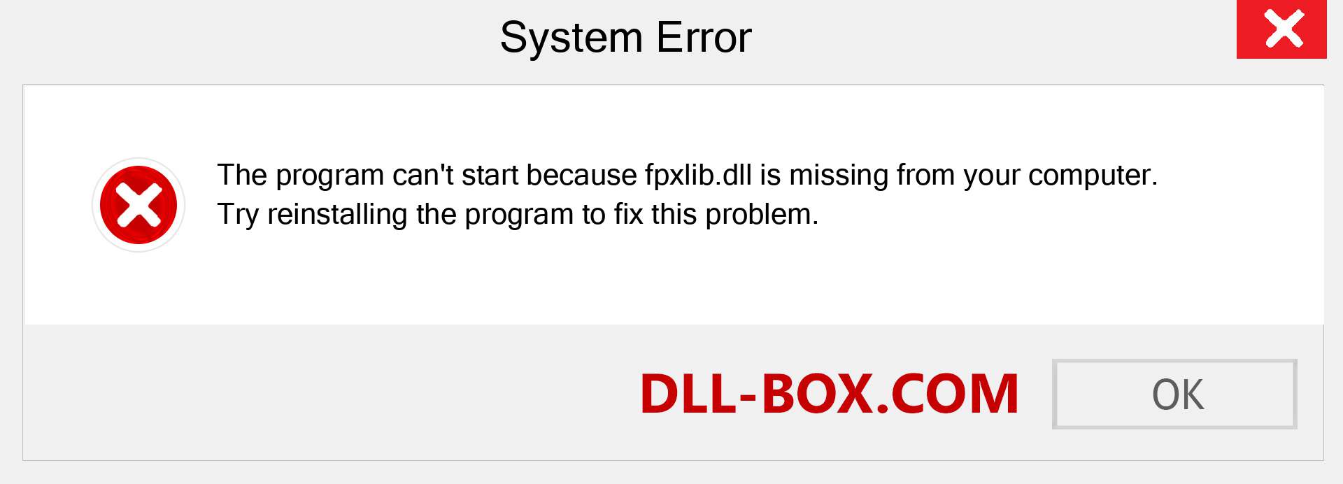  fpxlib.dll file is missing?. Download for Windows 7, 8, 10 - Fix  fpxlib dll Missing Error on Windows, photos, images