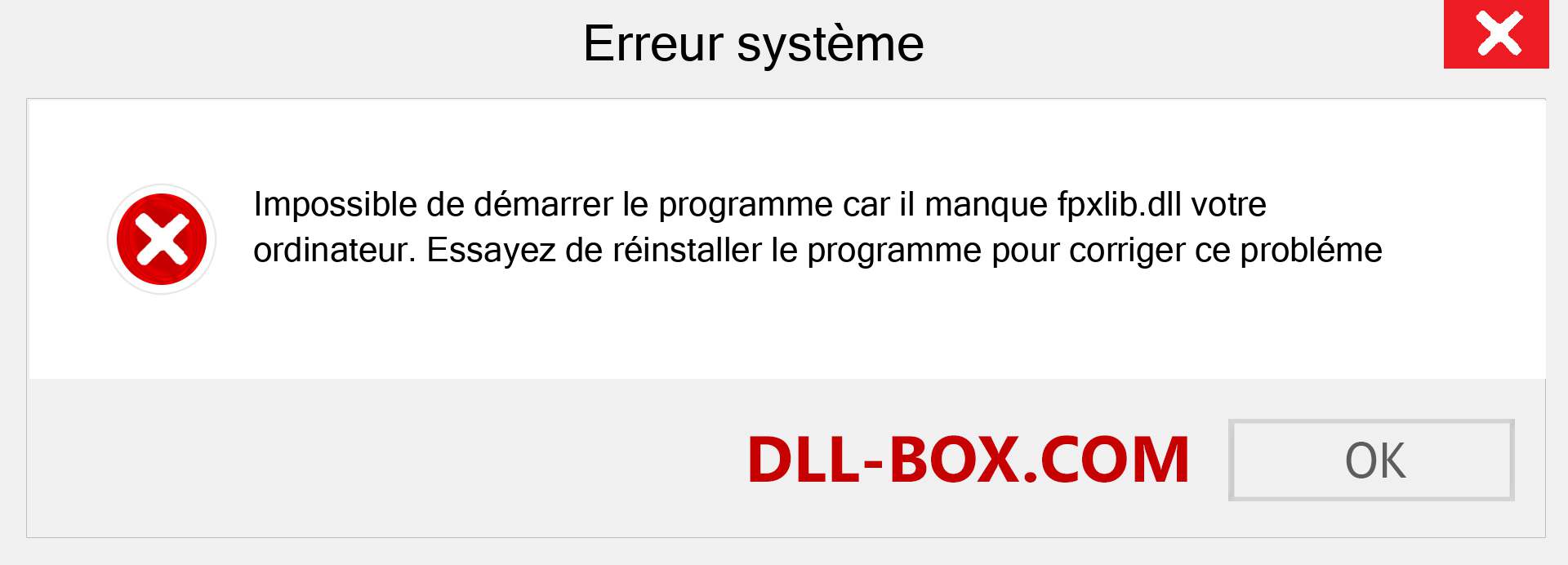 Le fichier fpxlib.dll est manquant ?. Télécharger pour Windows 7, 8, 10 - Correction de l'erreur manquante fpxlib dll sur Windows, photos, images